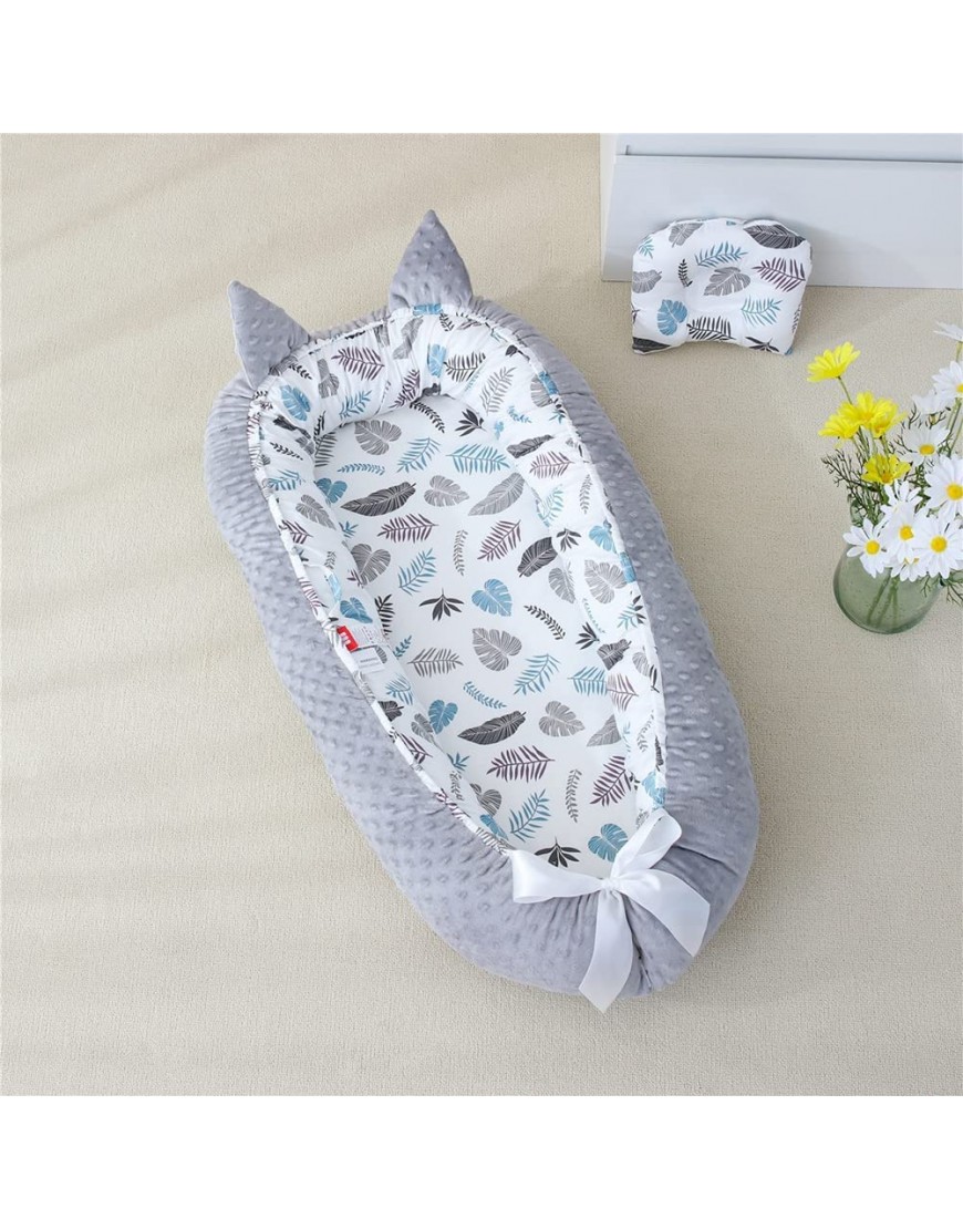 DWJ Baby Nest Travel Portable Baby Bed Newborn Crib Babies Lounger for 0-12 Months Baby Sleeping Infant Bassinet Snuggle Mattress Floor Seat E 50 * 85 - BWY4FSWM3