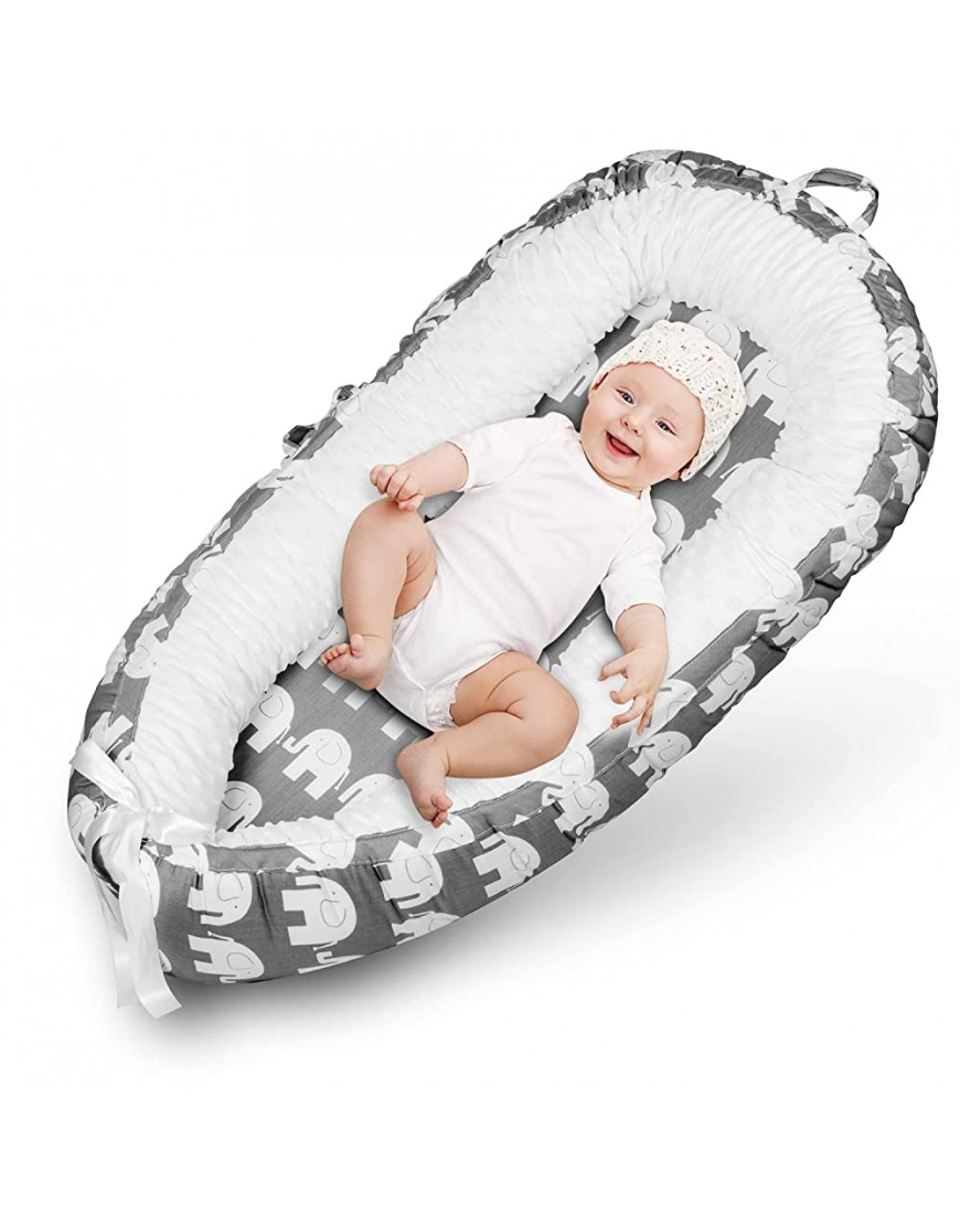 Koyobee Baby Lounger Baby Nest Co-Sleeping for Baby Portable Adorable Infant Bassinet for Bed Breathable Newborn Lounger Cribs Suitable for 0-12 Months white 1 Count Pack of 1 - BKXZGYJYH