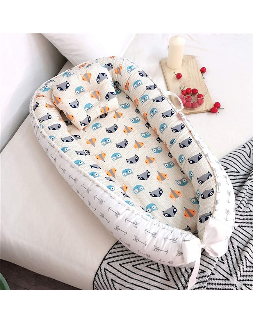 Portable Baby Bassinets Crib Napper Lounger Infant Bedside Sleeper in Bed Bassinet 100% Soft Cotton Breathable Newborn Snuggle Nest Travel Babynest All Night Baby Bed - BROPURD4P