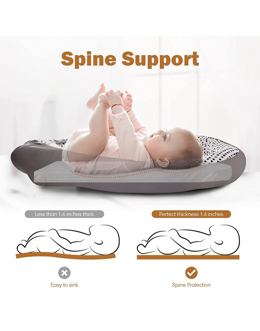 SLEEPBELLA Newborn Baby Lounger Portable Baby Nest Co Sleeping with 2Pieces Different Pattern Cover Mattress for Crib & Bassinet Perfect for Napping and Traveling Newborn Essentials - B3D8FO8U0