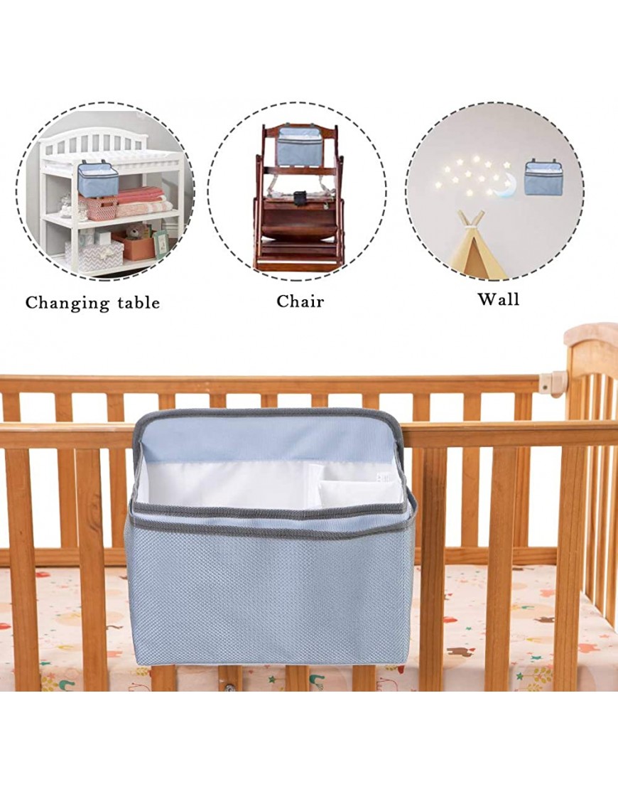 Baby Diaper Caddy Bag Stacker Organize Nursery Storage Bin for Diapers Wipes & Toys Protable Diaper Organizer - BG6NXY4BB