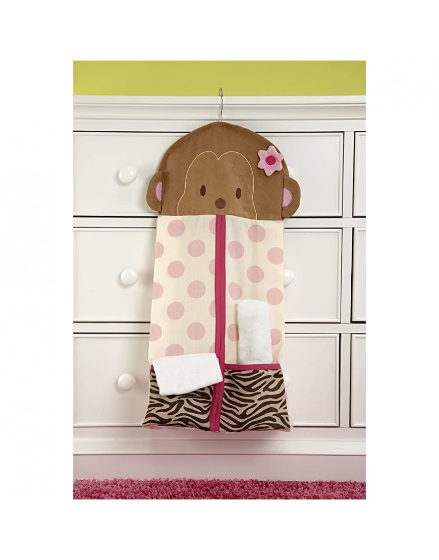 Carter's Jungle Collection Nursery Diaper Stacker Pink Lime Brown Tan - BADVOY9I8