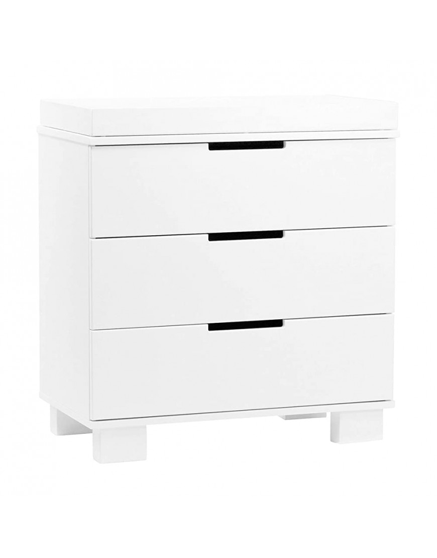 Babyletto Modo 3-Drawer Changer Dresser with Removable Changing Tray in White Greenguard gold Certified - BR1W9YAVL