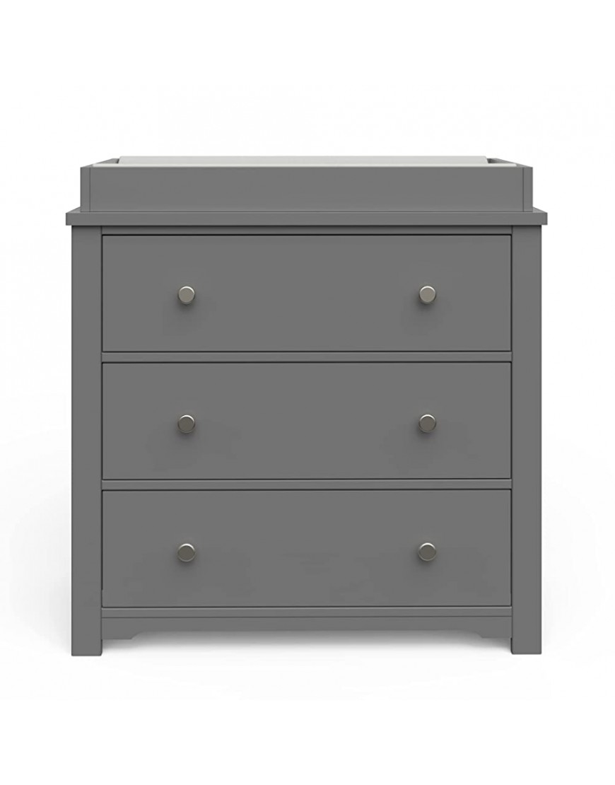 Forever Eclectic Child Craft Harmony 3 Drawer Dresser with Changing Table Topper Cool Gray - B8YJ8Y2N1