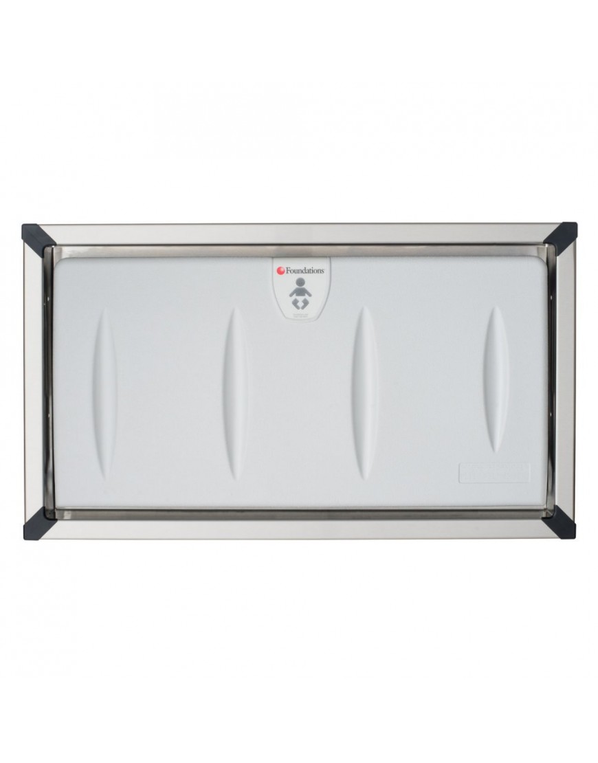 Foundations Classic Horizontal Baby Changing Station Recessed with Stainless Steel Flange 5240259 - BZZW8IQY5