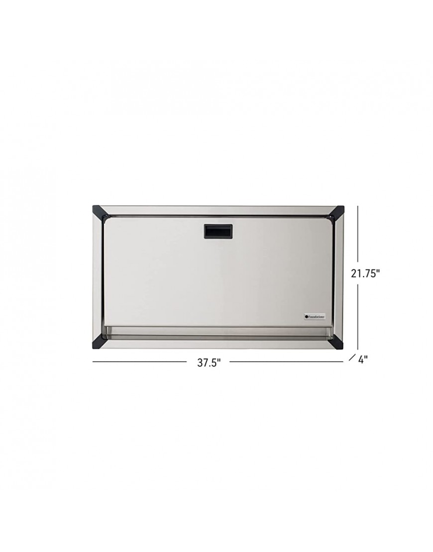 Foundations Stainless Steel Framed Horizontal Baby Changing Station Recessed 100SSC-R - BFE8R3EXL