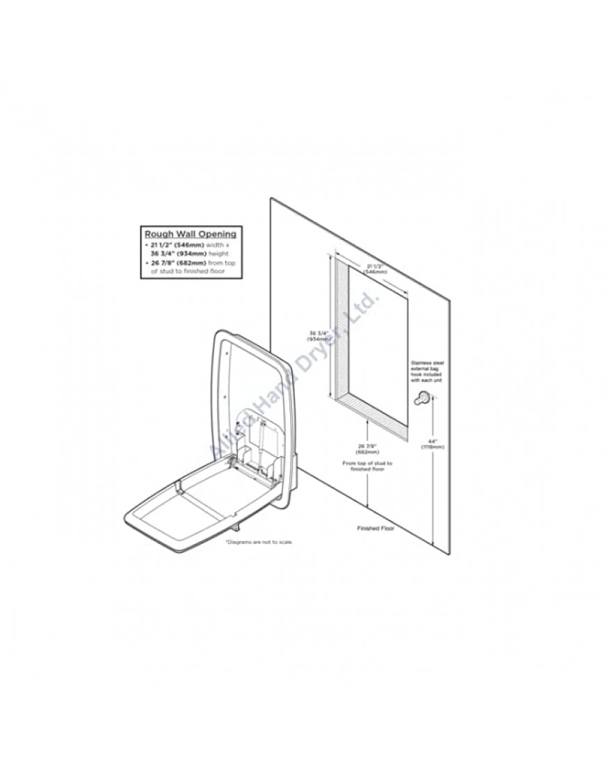 Koala Kare KB311-SSRE Recessed Vertical Stainless Steel Baby Changing Station New for 2021 - B9K0LPL50