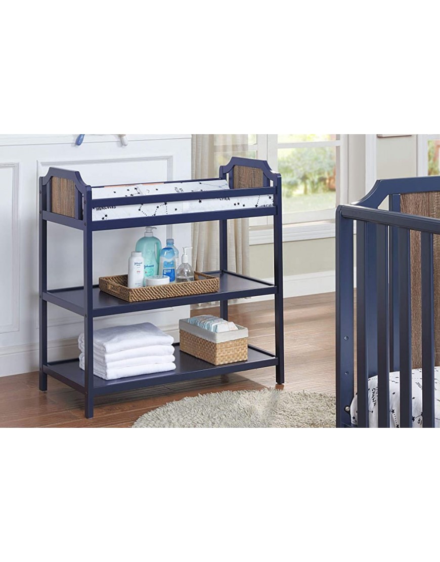 Suite Bebe Brees Changing Table in Midnight Blue and Vintage Walnut - B5UI3KPC6