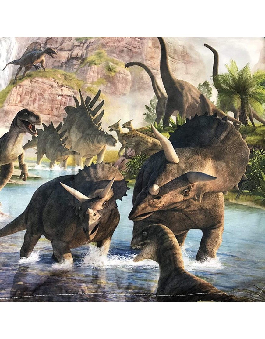 ADASMILE A & S 3D Dinosaur World Bedding Sets 3 Pieces Jurassic Duvet Quilt Cover Set for Kids Boys Teens Queen Size - B5OWTSOAL