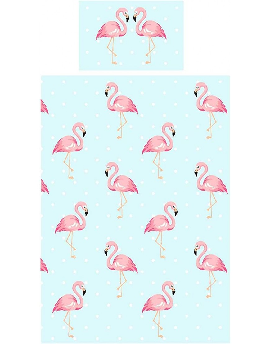 FiFi Flamingo 2 Piece UK Single US Twin Sheet Set 1 x Double Sided Sheet and 1 x Pillowcase - BZIW3S2BX