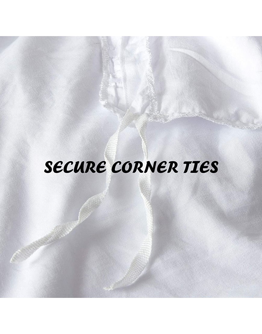 NexHome Seersucker White Duvet Cover King Size 100% Washed Microfiber Zipper Closure & Corner Ties 3 Pieces 1 Duvet Cover + 2 Pillow Cases King Size104*90 20*36 - BM9IBDIZA
