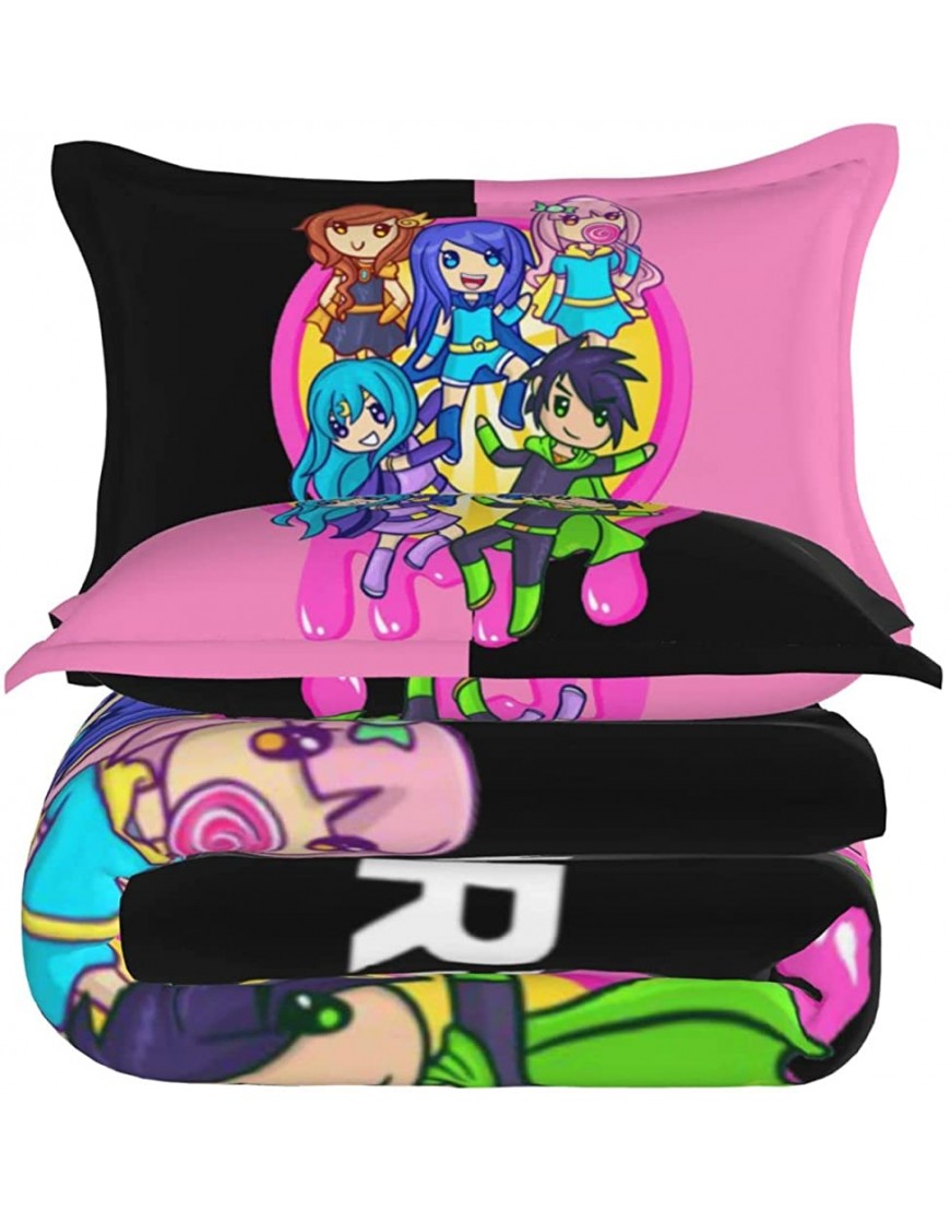 3 Piece Bedspread Its Funneh Krew Bedding Set for Adult&Kids Super Soft Bedding Bag Cover Set 86X70 with 2 Pillowcases - B4V8OGREX