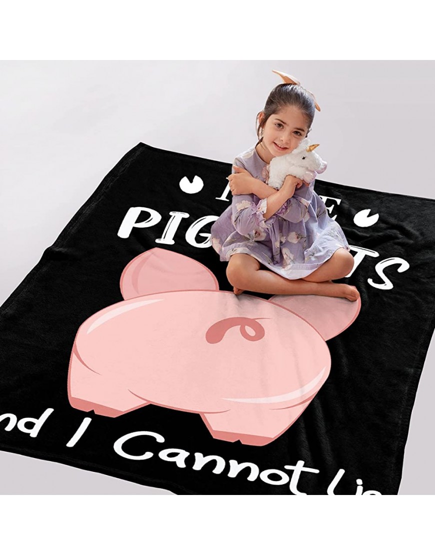I Like Pig Butts and I Cannot Lie Blanket Throw Flannel Fleece Kawaii Piggy Blanket Perfect for Pig Lover Lightweight Soft Animal Blanket Suit for Bed Couch Travel Gift 60x50 M for Teens - BBV5VDPCZ